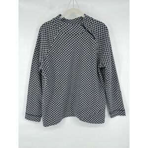 T By Talbots Asymmetrical Cross Stitch Lightweight Sweatshirt Size Large Petite